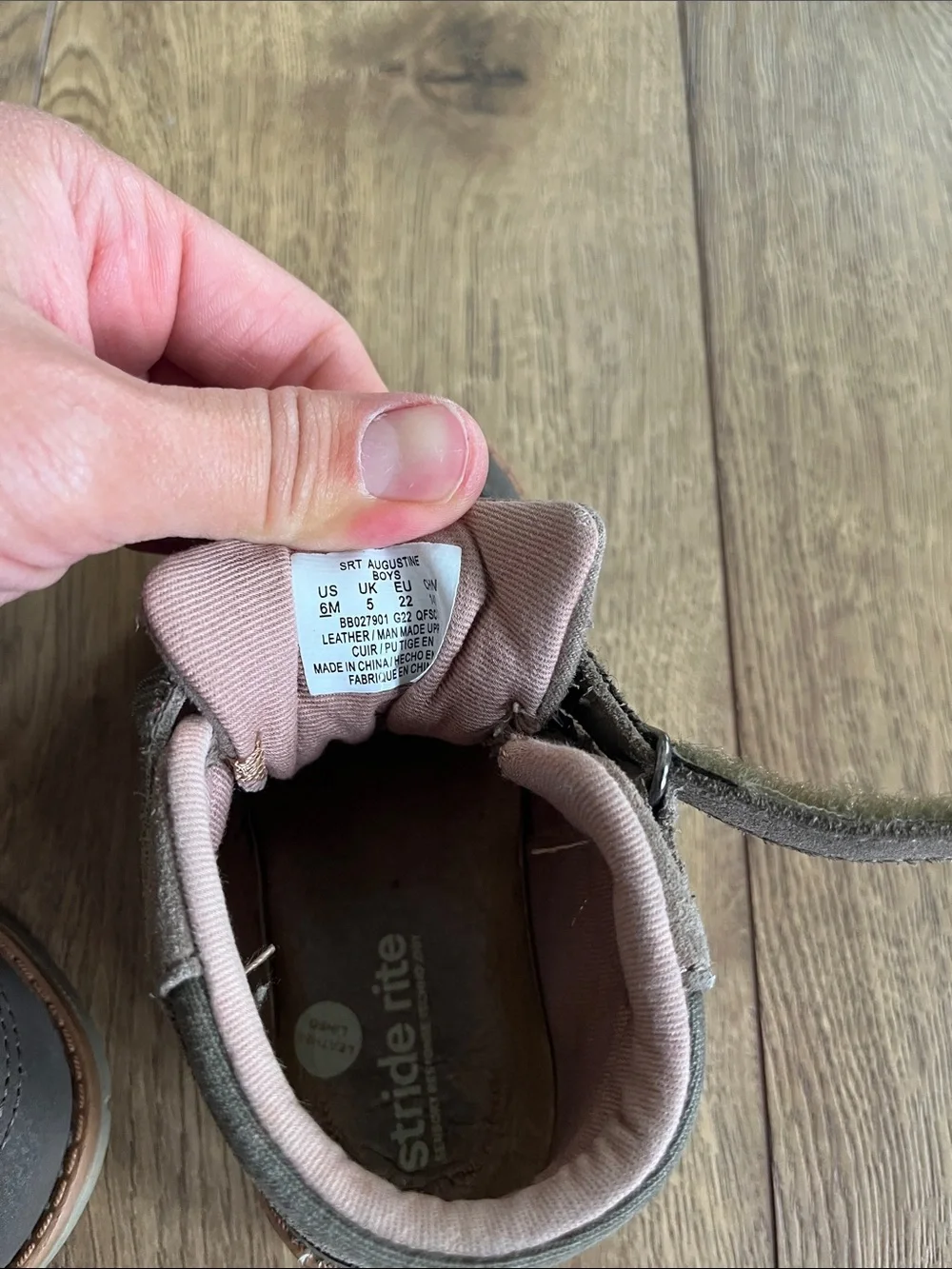 Stride Rite Toddler Suede Boots in Taupe